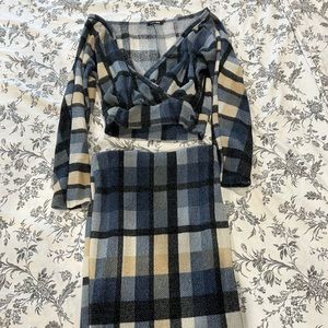 FashionNova plaid two piece